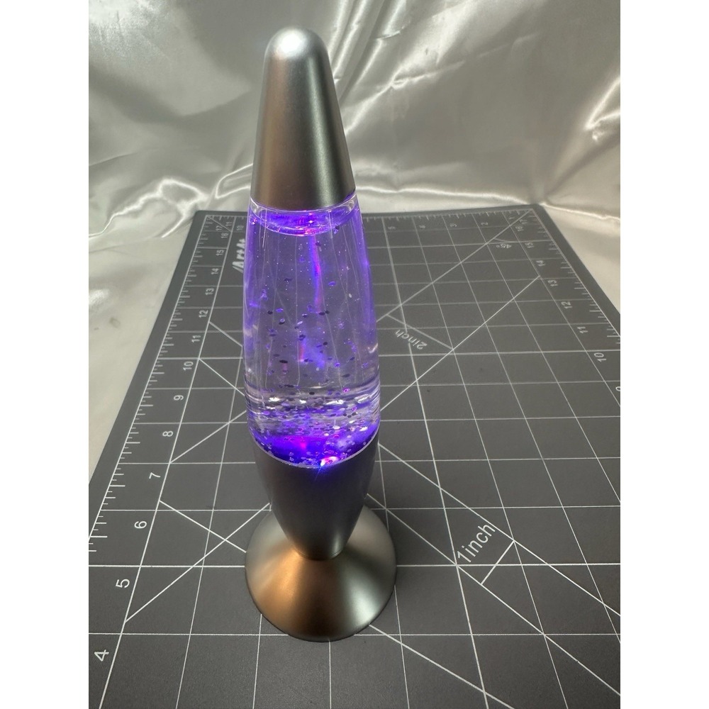 7.25" Battery Operated Shorty Glitter Lava Lamp Mini Color Changing Nostalgic - Picture 3 of 8